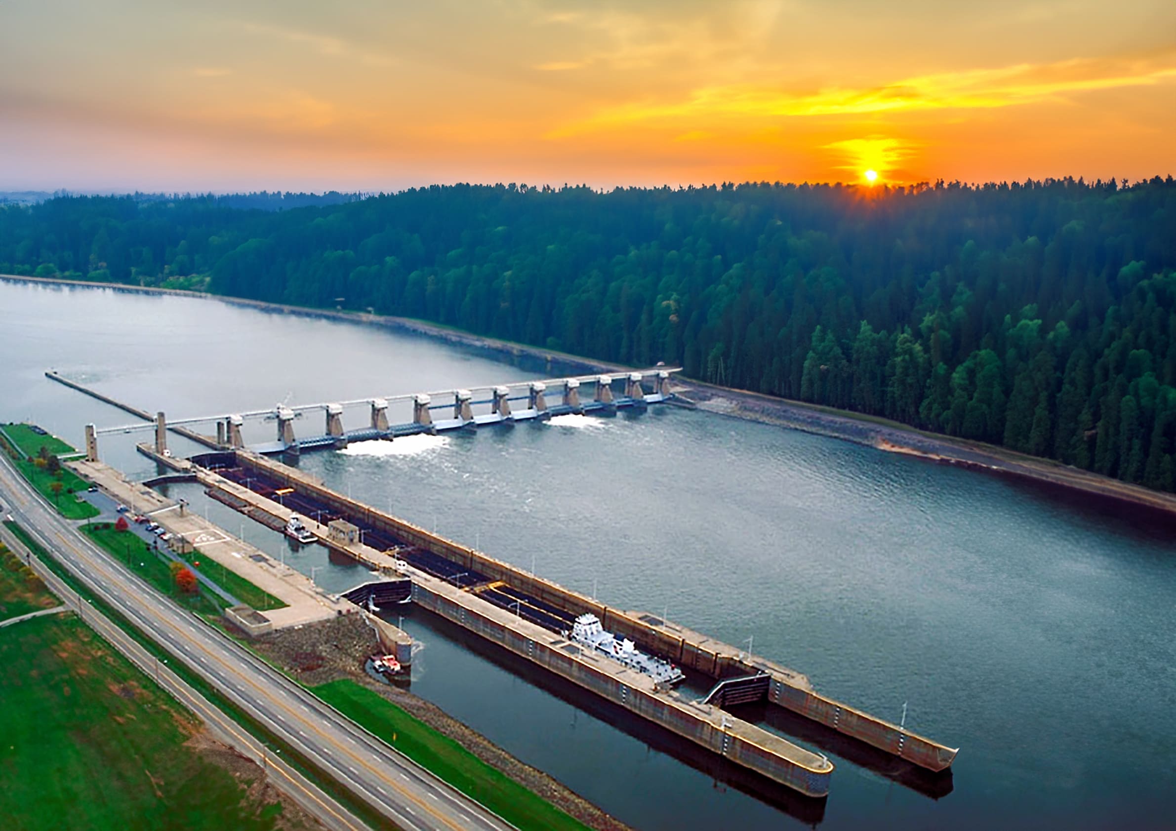 Pike Island Locks and Dam lock image