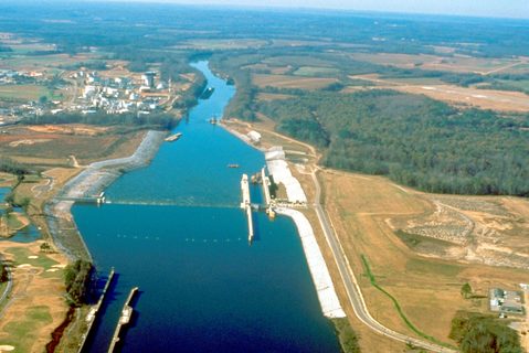 Oliver Lock and Dam lock image